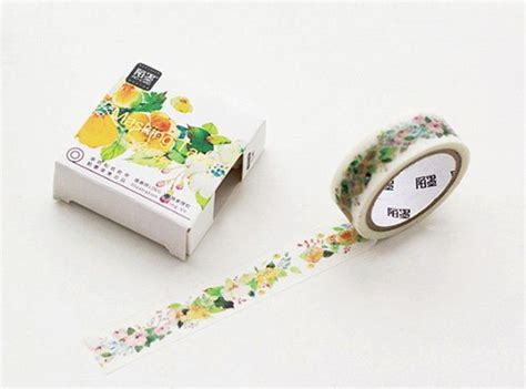 decorative flowers washi tape 1 5cm x 5m washi tape washi masking tape