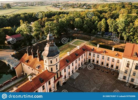 Top View Of The Medieval Castle In Nesvizh Minsk Region Belarus