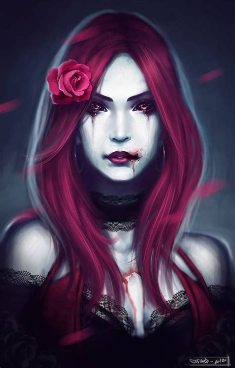 Gothic Vampire By Cgsoufiane On Deviantart Vampire Drawings Female