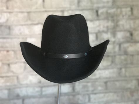 Rockmount Mens Black Felt Magic Pinch Cowboy Hat The Western Company