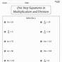 Multiplication And Division Equations Worksheet