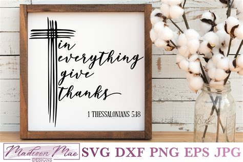 In Everything Give Thanks Bible Verse Svg 370373 Cut Files