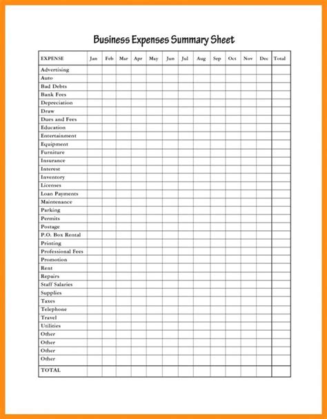 Cleaning Business Expenses Spreadsheet Business Spreadshee Cleaning
