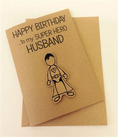 When it comes to birthdays, do you think the card matters as much as the gift? Cute hand made Superman Inspired Super Hero Husband ...