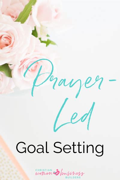 Prayer Led Goal Setting Christian Women