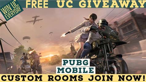 Free UC Giveaway Custom Rooms Member Rs 59 PUBG Mobile YouTube