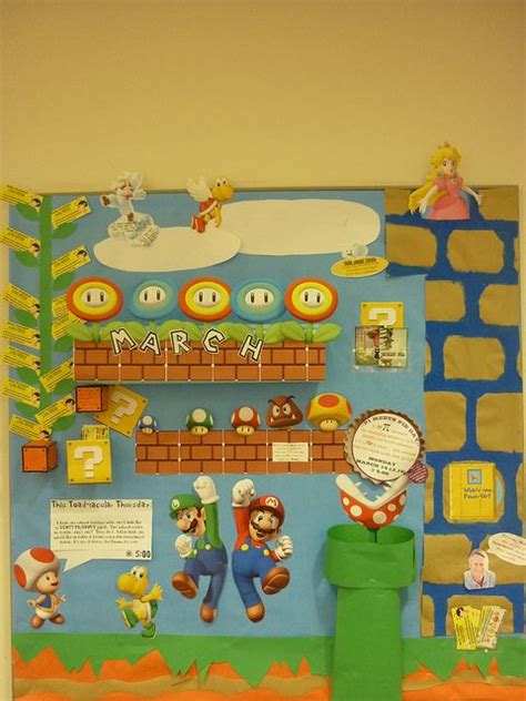 Super Mario Bros Level Up Bulletin Board Display Great For Back To