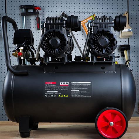 TEH 100% COPPER AIR COMPRESSOR 50L LITRES OIL FREE LOW NOISE 4HP (2x2HP