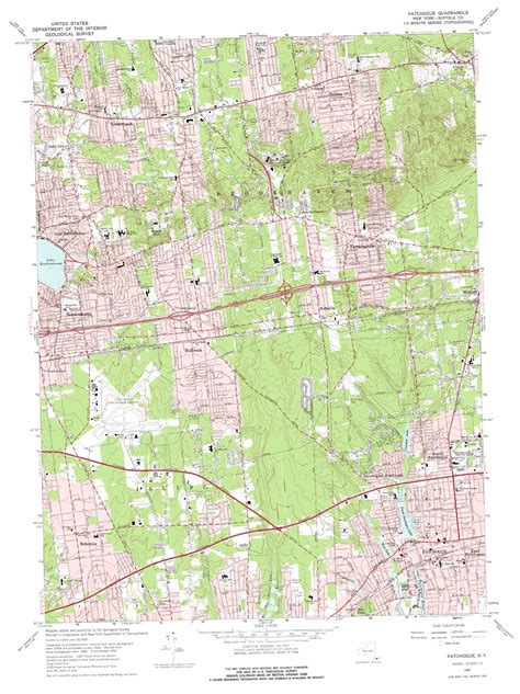 Patchogue Topographic Map Ny Usgs Topo Quad 40073g1