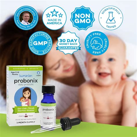 Probonix Probiotics For Babies Organic Non Gmo Liquid Probiotic Drops