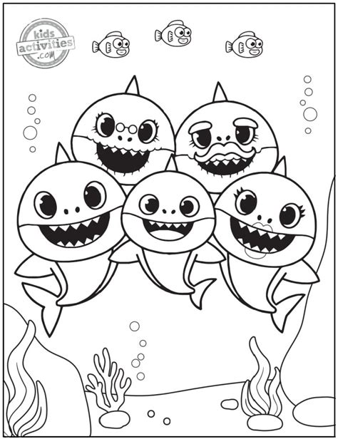 Baby Shark And Mommy Shark Coloring Page Printable Images And Photos