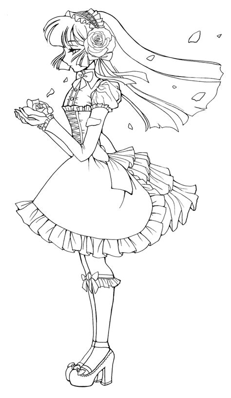 Full Body Anime Coloring Pages