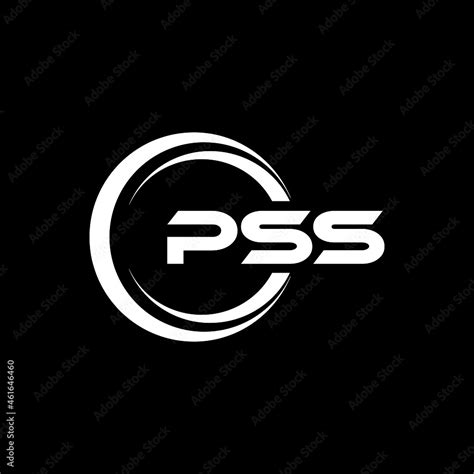 Pss Letter Logo Design With Black Background In Illustrator Vector