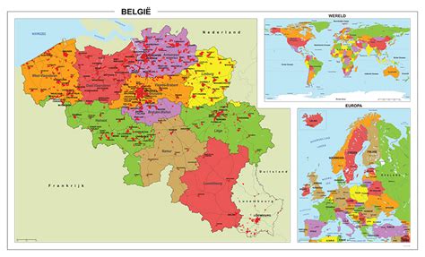 Het land telt 11,2 miljoen inwoners en heeft een oppervlakte van 30.528 km². Schoolkaart België/Wereld/Europa 529 | Kaarten en Atlassen.nl