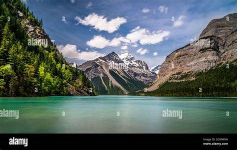 The Silky Looking Turquoise Water Of Kinney Lake In Robson Provincial
