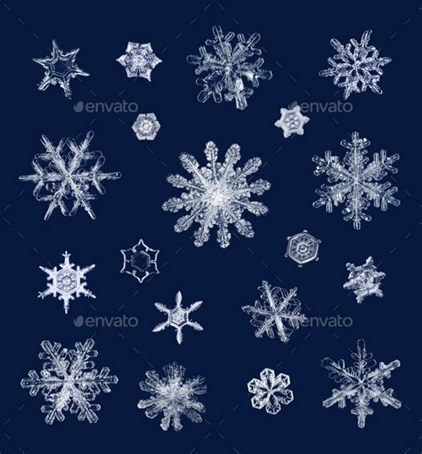 Real Ice Snow Crystals Macro Compilation Stock Photo By Anterovium