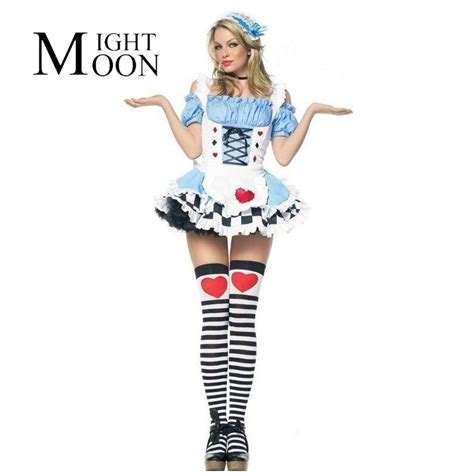 Moonight Sexy Queen Of Hearts Halloween Costumes For Women Costume Alice In Wonderland Fancy
