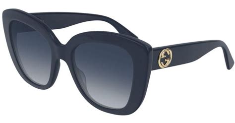 gucci synthetic gg0327s 007 women s sunglasses blue size 52 free rx lenses save 37 lyst