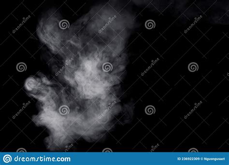 White Smoke On Black Background For Overlay Effect Stock Image Image