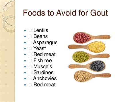List of food types not to eat. 3 free alternative gout remedy tips