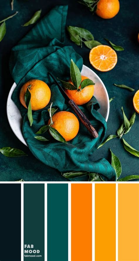 Color Inspiration Orange And Teal Color Palette 37 Оранжевая