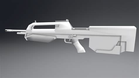 Made A Custom Battle Rifle 3d Model Thoughts Rhalo