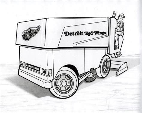 Zamboni Drawing Coloring Pages For Kids Zamboni Colouring Pages