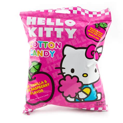 Hello Kitty Cotton Candy Vanilla And Blue Raspberry Flavored Cotton