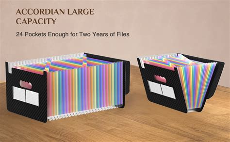 Abc Life Expanding File Organisers With Grid Pattern24 Pockets Filling
