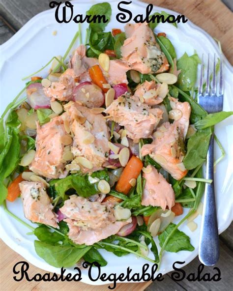 Healthy And Delicious Warm Salmon And Roasted Vegetable Salad