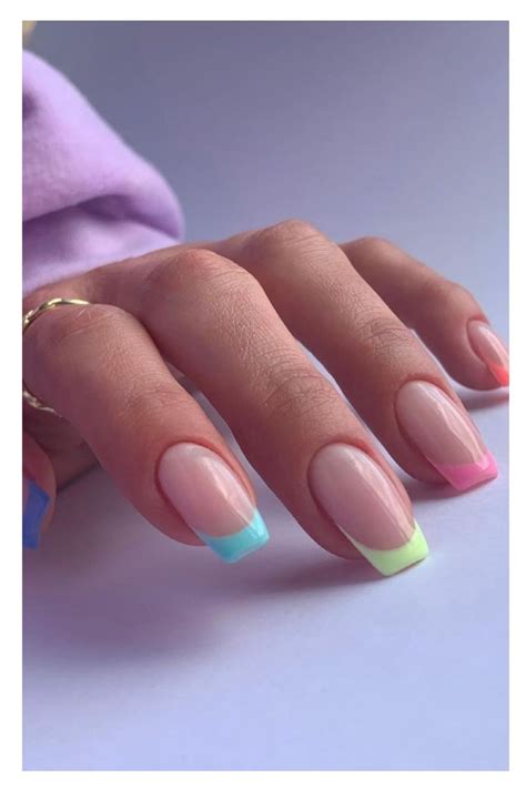 Bright French Tip Nail Designs Images And Photos Finder
