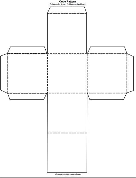 Printable Cube Pattern or Template | Würfel basteln, Lapbook vorlagen