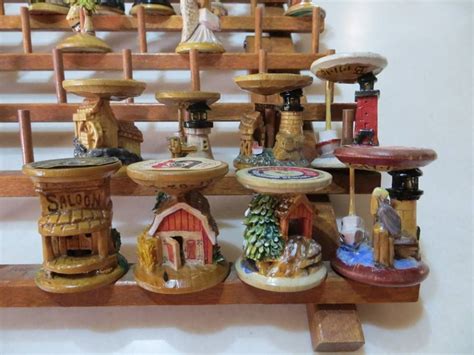Jim Staudacher Thread Spool Carvings Spool Crafts Wooden Spools