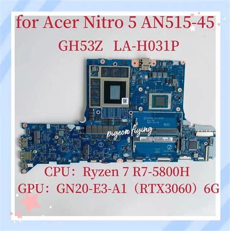 Gh53z La L031p Mianboard For Acer Nitro 5 An515 45 Laptop Motherboard