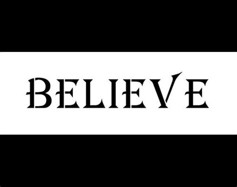 Believe Word Stencil 8x3 Skustcl496