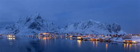 Blue Hour Warm Lights Reine Lofoten Norway I Have Been Flickr