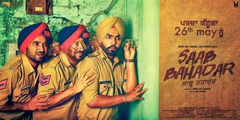Saab Bahadar Punjabi Movie Starring Ammy Virk Preetkamal Poster