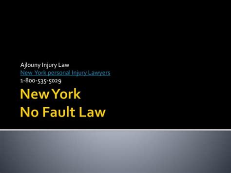 Ny No Fault Insurance Laws Explained Ppt
