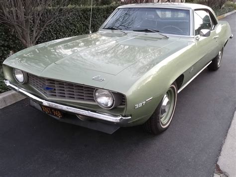 1969 69 Chevy Chevrolet Camaro Base Coupe Green 327 V8 Factory Ac Daily