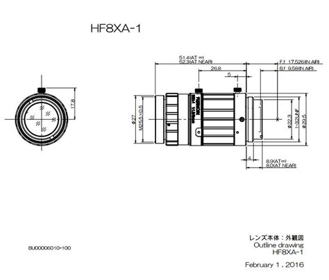 Navitar Machine Vision Hf8xa 1 8 Mm Efl Fujinon 23 Format Lenses With