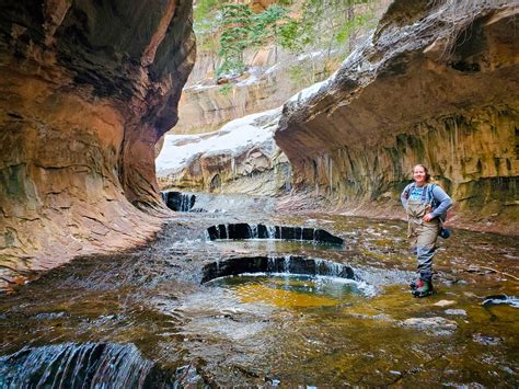 The Subway Left Fork Of North Creek Bottom Up Zion National Park Seasons Of Winter