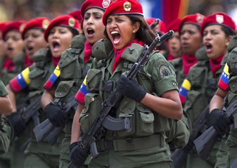 Venezuelan Female Soldiers Female Soldier Military Women Soldier