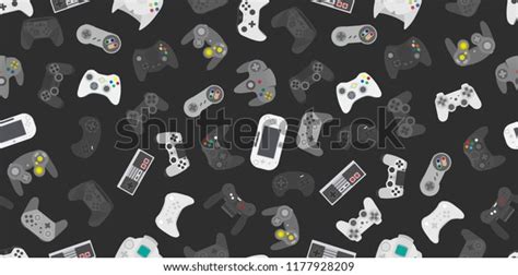 Video Game Controller Background Gadgets Devices Stock Vector Royalty