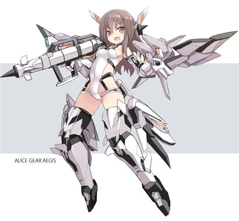 Safebooru 1girl D Alice Gear Aegis Alternate Hair Color Bangs Blush Breasts Brown Eyes Brown