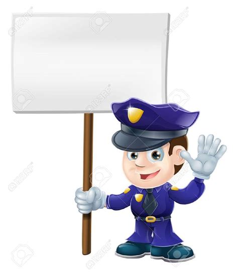 Stop Clipart Police Man Cartoon Art Illustration