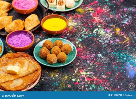 Traditional Indian Holi Festival Food Stock Photo Image Of Burfi