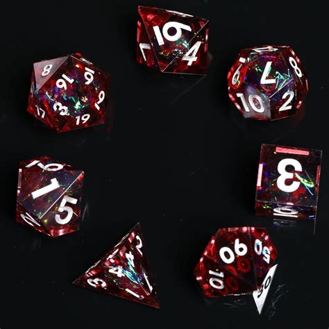 Sharp Edge Diceresin Dice Setdnd Dicedungeons And Dragons Etsy