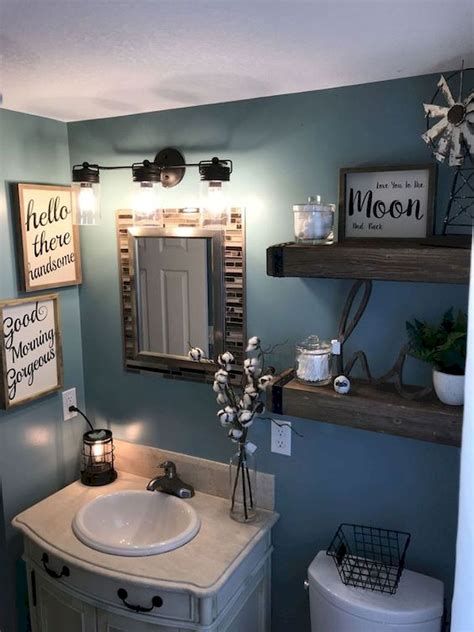 The modern bathroom wall art seen below looks trendy and reflects the finer tastes of the owner's residing in the house. 59 Best Farmhouse Wall Decor Ideas for Bathroom (27) - Ideaboz