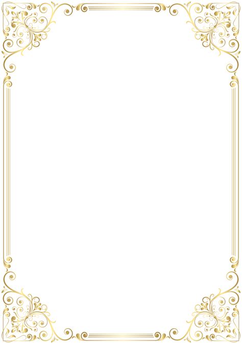 Golden Border Png Download For Photo Pictures Frame Free