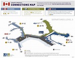 Vancouver airport US/Intl Arrivals Connections Map | Airport map, Map ...
